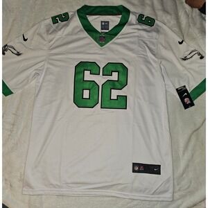 Philadelphia Eagles vintage style Jasen Kelce kelly green White Jersey Large NWT